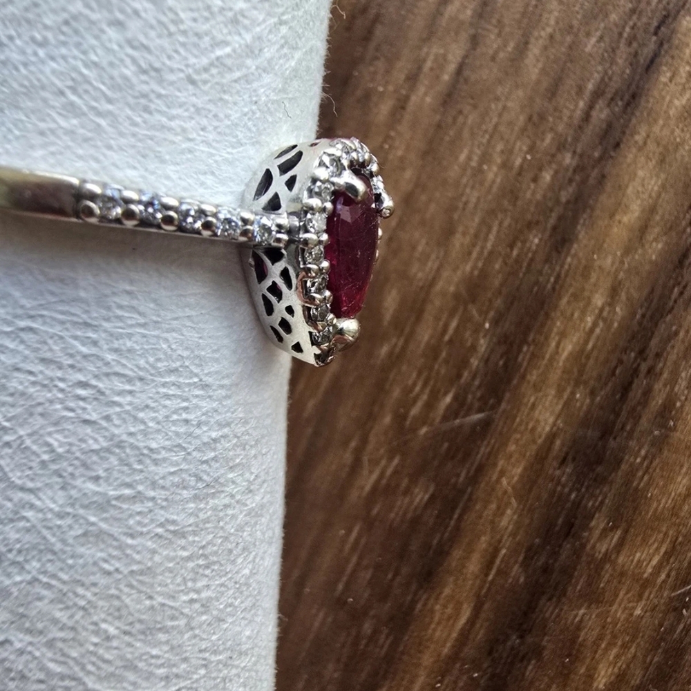 Ruby White Gold Ring - image 3